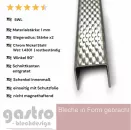 Edelstahl U-Profil , 5wl gemustert, 1,0 mm stark, Einfass Profil